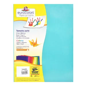HOJA CARTA EUROCOLORS C/100 TURQUESA