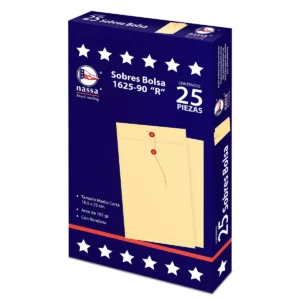 SOBRE MANILA 105GRS ESQUELA C/RONDANA C/25 16.5X25CM 162590