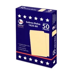SOBRE MANILA 90GRS ESQUELA ENGOMADO C/50 16.5X25CM 162560