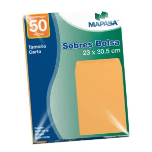 SOBRE CARTA GOLDEN KRAFT ENGOMADO 90GRS C/50 IA0316