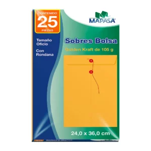 SOBRE OFICIO GOLDEN KRAFT C/RONDANA 105GRS C/25 IA0367