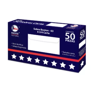 SOBRE BOND BOSTON 63 CARTA 6 3/4 C/50