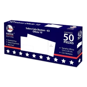 SOBRE CELO BOSTON CARTA 63 ATADO DE 500 PZAS.