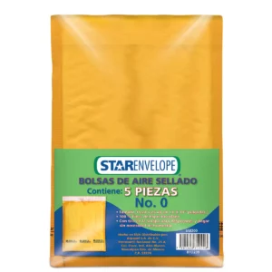 BOLSA AIRE SELLADO 15.24 X 25.40CMS NO. 0 ATADO DE 5 PZAS.