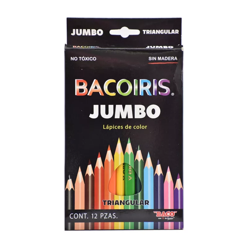 COLORES BACOIRIS JUMBO TRIANGULAR C/12 ATADO DE 2 PZAS.