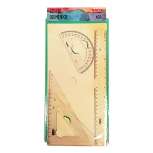 JUEGO GEOMETRICO NO. 4 S/COMPAS EN BOLSA ATADO DE 5 PZAS.