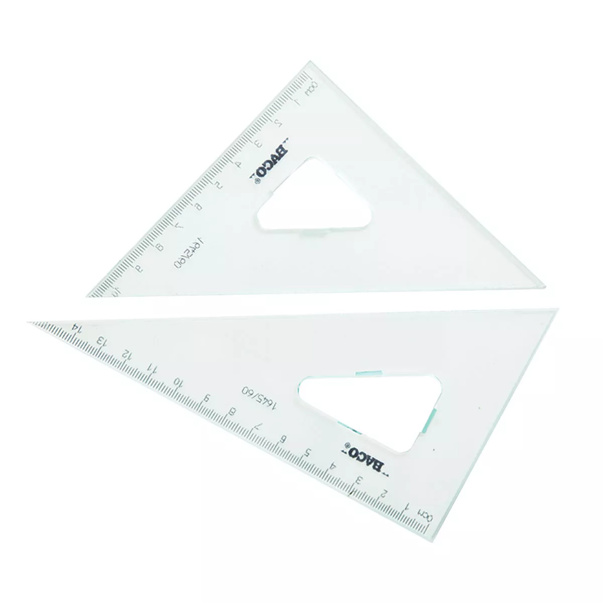 JUEGO ESCUADRAS SIN BISEL CON GRADUACION 1645 ATADO DE 3 PZAS.