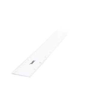 REGLA DE PLASTICO 40CM S/BISEL R-2040 ATADO DE 5 PZAS.