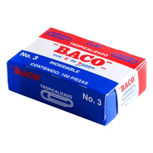 CLIP TROPICALIZADO C/100 NO. 3 ATADO DE 10 PZAS.