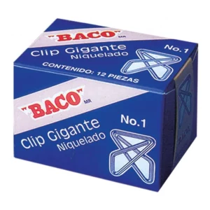 CLIP GIGANTE C/12 NO. 1 ATADO DE 3 PZAS.