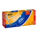 BOLIGRAFO BIC PM DURA MAS ROJO ATADO DE 12 PZAS.