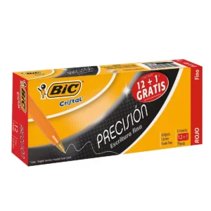 BOLIGRAFO BIC PF F290 PRECISION ROJO ATADO DE 12 PZAS.
