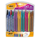 BOLIGRAFO CRISTAL FASHION 1.2 C/10 SURT ATADO DE 2 PZAS.