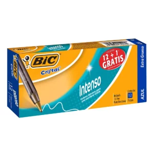 BOLIGRAFO CRISTAL BOLD 1.6 AZUL ATADO DE 12 PZAS.