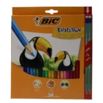 COLORES BIC EVOLUTION 3MM C/24 + 2 LAPIZ ATADO DE 2 PZAS.