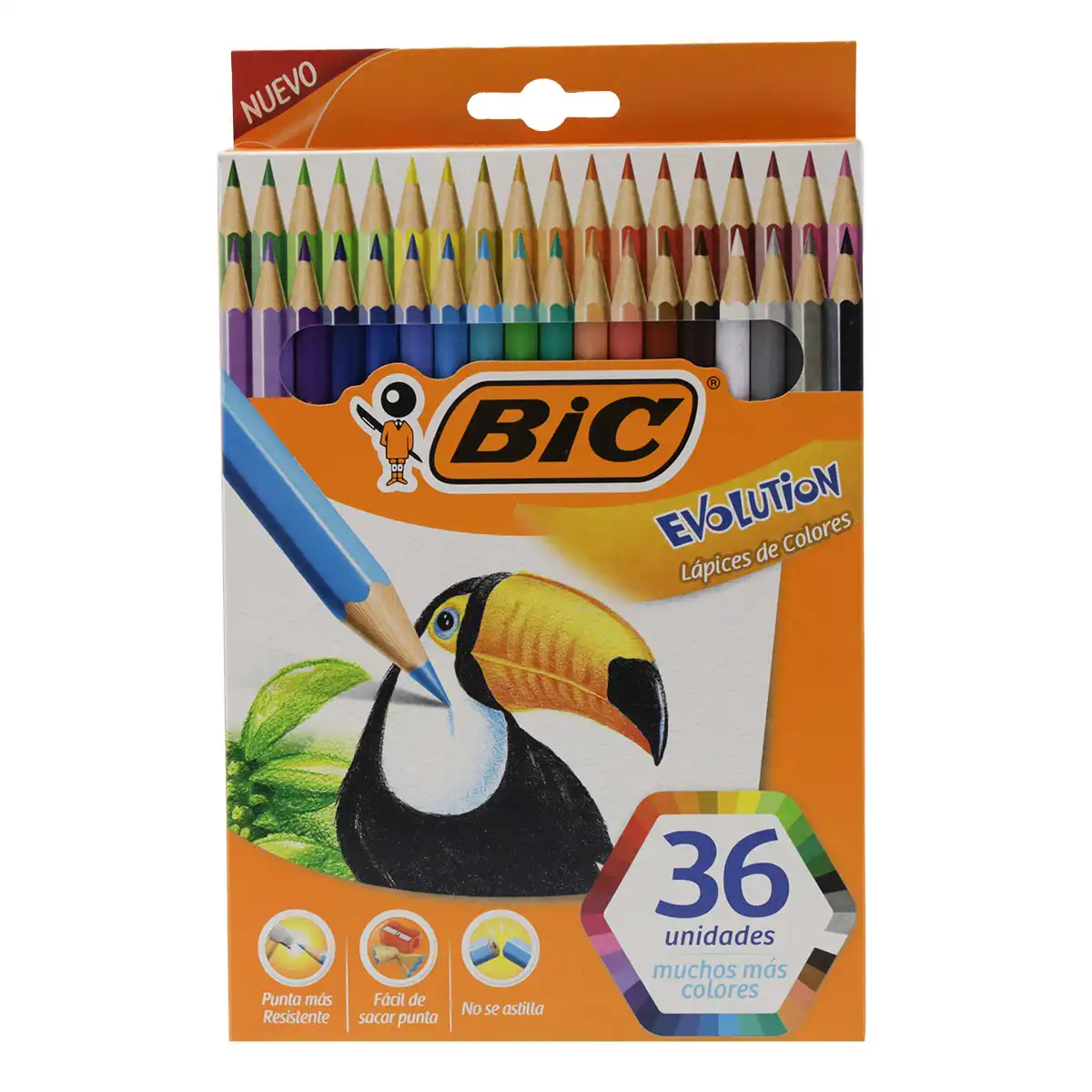 COLORES BIC EVOLUTION 3MM C/36 ATADO DE 2 PZAS.