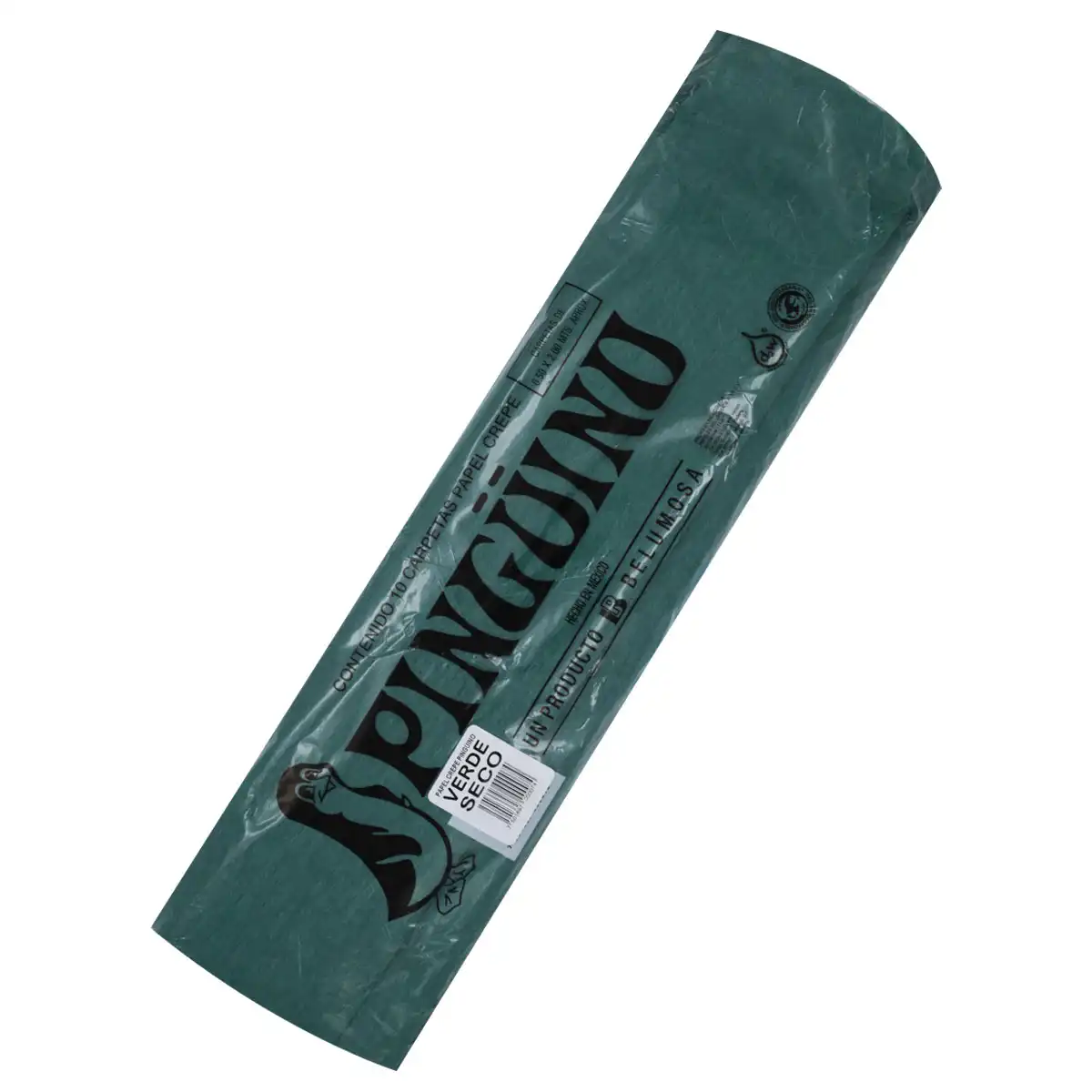 PAPEL CREPE 15 VERDE SECO ATADO DE 10 PZAS.