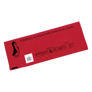 PAPEL CHINA 10 ROJO BANDERA ATADO DE 100 PZAS.