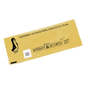 PAPEL CHINA 03 AMARILLO HUEVO ATADO DE 100 PZAS.
