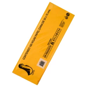 PAPEL CHINA 42 AMARILLO FUERTE ATADO DE 100 PZAS.