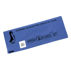 PAPEL CHINA 24 AZUL REY ATADO DE 100 PZAS.