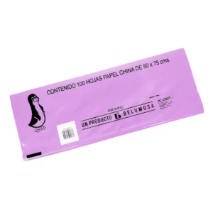 PAPEL CHINA 12 LILA ATADO DE 100 PZAS.