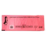 PAPEL CHINA 55 CORAL ATADO DE 100 PZAS.