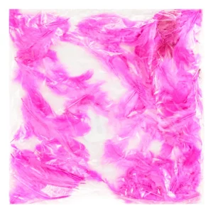 PLUMA DE AVE ROSA ATADO DE 10 PZAS.