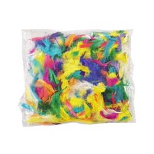 PLUMA DE AVE SURTIDA ATADO DE 10 PZAS.