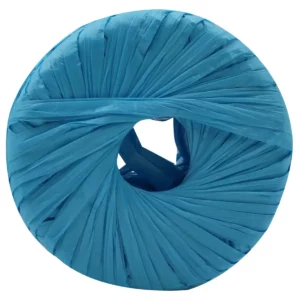 RAFIA 100GRS AZUL TURQUESA 12 ATADO DE 3 PZAS.