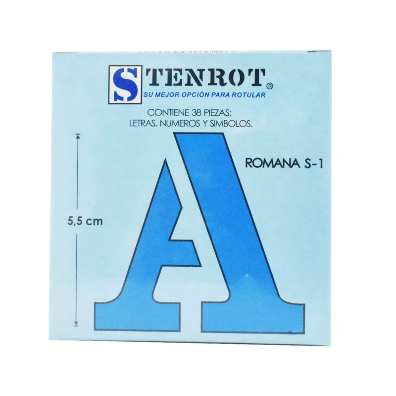 STENCIL 5.5CMS S1 ROMANA ATADO DE 3 PZAS.