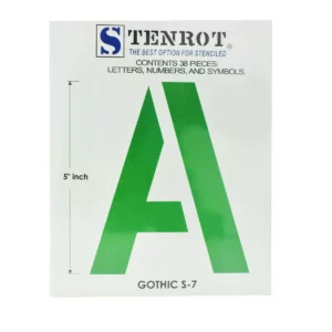 STENCIL 12.7CMS S7 GOTICA ATADO DE 2 PZAS.