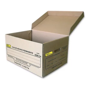 CAJA ARCHIVO MUERTO CARTA CARTON 0208-CA-2 ATADO DE 5 PZAS.