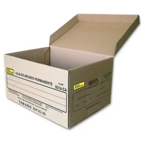 CAJA ARCHIVO MUERTO OFICIO CARTON 0214-CA-2 ATADO DE 5 PZAS.
