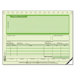 BLOCK POLIZA CHEQUE CARBON PRINTA 1011CI ATADO DE 3 PZAS.