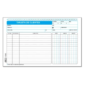 TARJETA DE CLIENTES C/50 PRINTA 1040