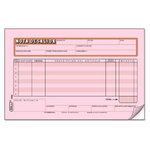 BLOCK NOTA DE SALIDA 25JGS PRINTA 1054 ATADO DE 3 PZAS.