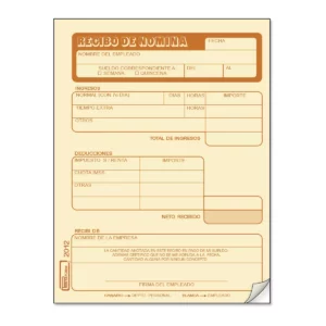 BLOCK RECIBO DE NOMINA 25JGS PRINTA 2012 ATADO DE 3 PZAS.