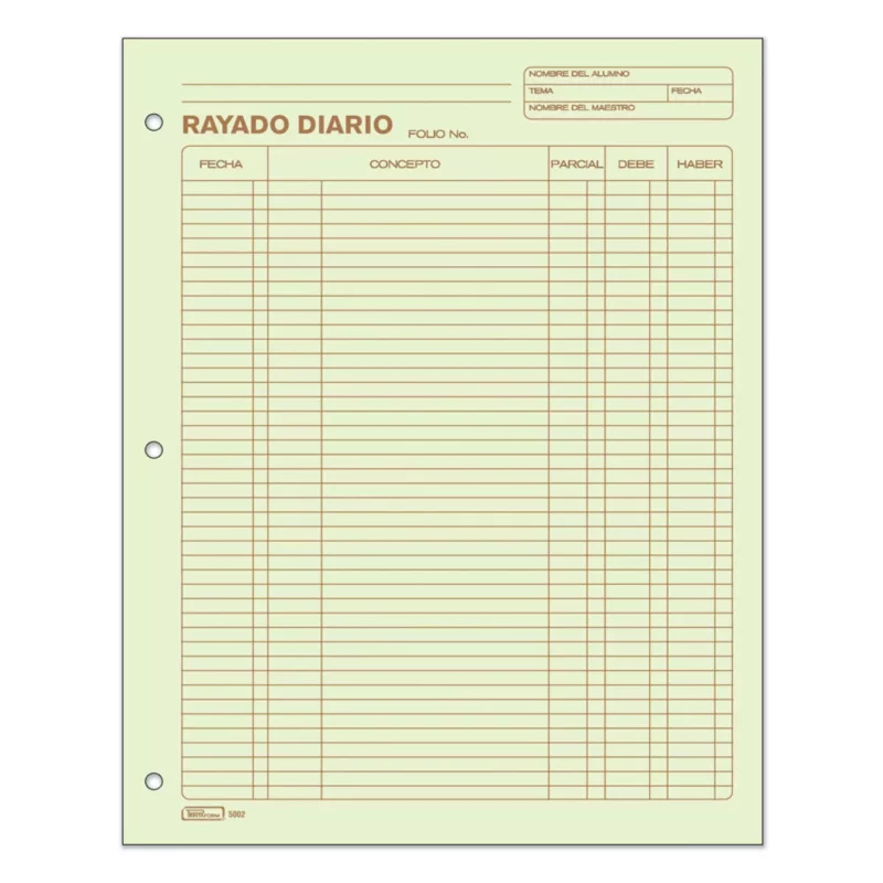 BLOCK RAYADO DIARIO 50HJS PRINTA 5002 ATADO DE 3 PZAS.