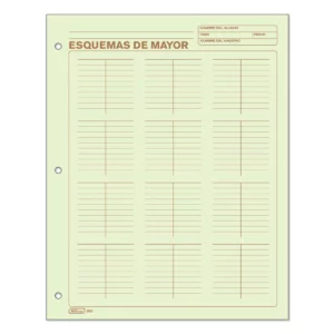 BLOCK ESQUEMA DE MAYOR 50HJS PRINTA 5003 ATADO DE 3 PZAS.