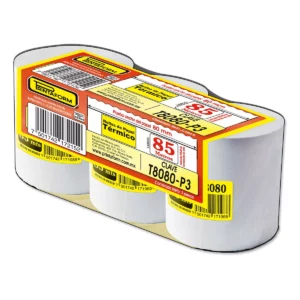 ROLLO TERMICO 80MM X 85MTS T8080 C/3