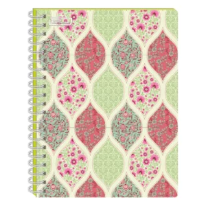 CUADERNO BOOK 100HJS FLORAL C5 ATADO DE 3 PZAS.