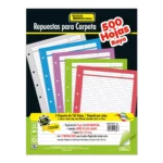 HOJA PARA CARPETA CARTA C/100 RAYA ATADO DE 5 PZAS.