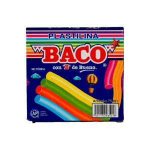 PLASTILINA C/10 BARRAS DE COLORES BASICO ATADO DE 5 PZAS.