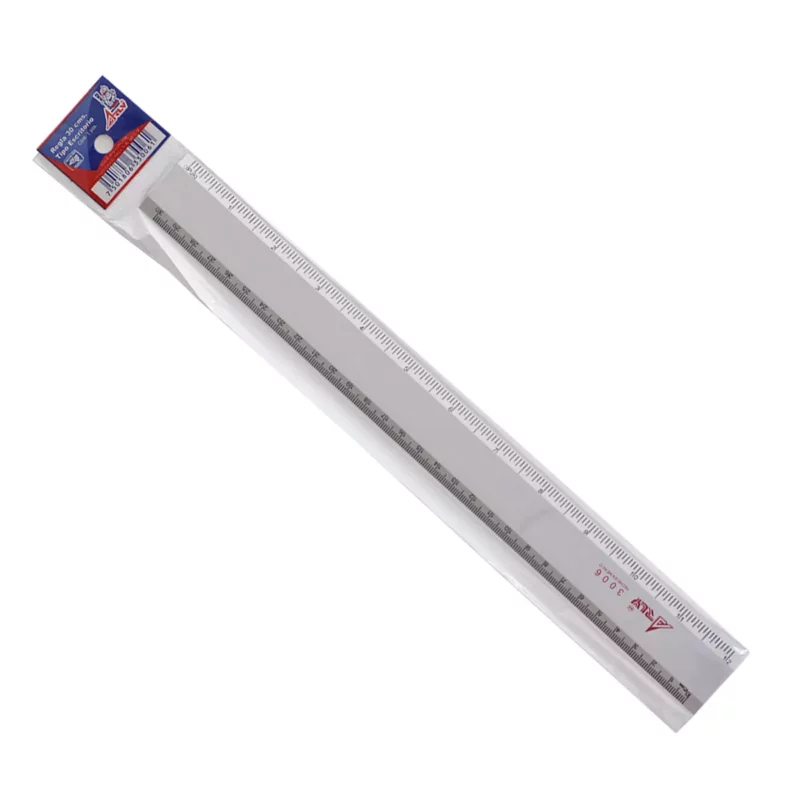 REGLA DE ALUMINIO ESCRITORIO 30CMS 3006 ATADO DE 5 PZAS.