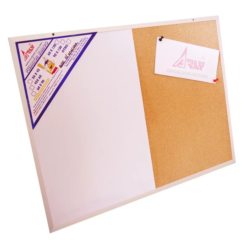 PIZARRON BLANCO/CORCHO 90X120