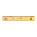 REGLA DE MADERA 20CMS 5005. ATADO DE 10 PZAS.