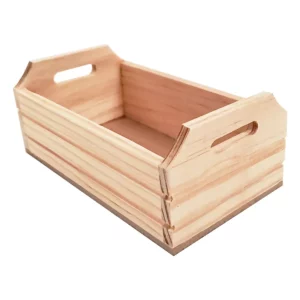 CAJA DE MADERA 12CMS TIPO CANASTA 5042 ATADO DE 2 PZAS.