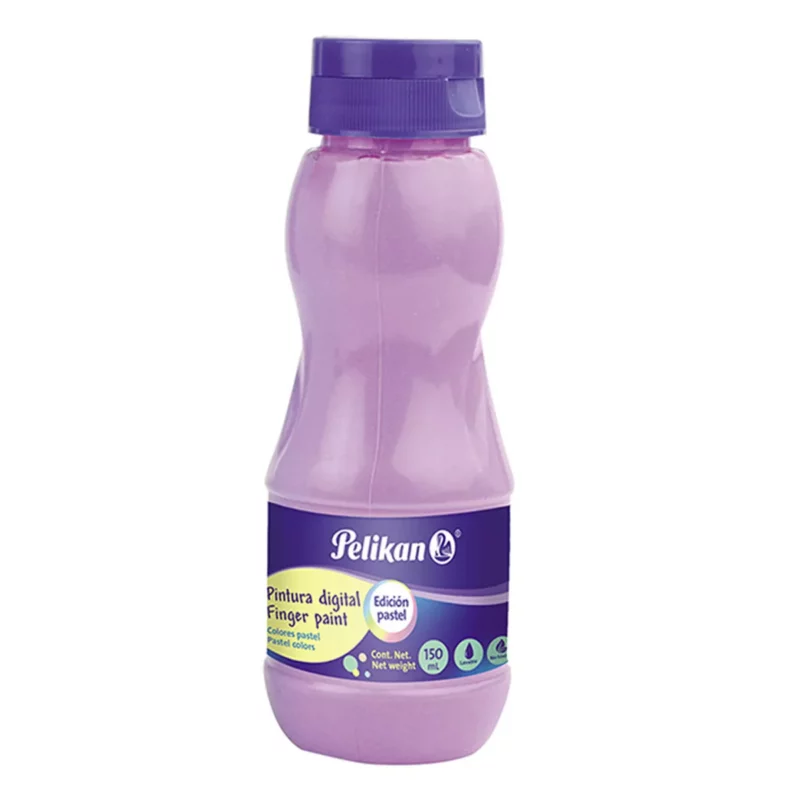 PINTURA DIGITAL PELIKAN 150ML PASTEL VIOLETA ATADO DE 2 PZAS.