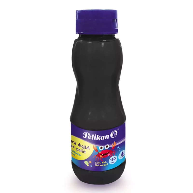 PINTURA DIGITAL PELIKAN 150ML NEGRO ATADO DE 2 PZAS.